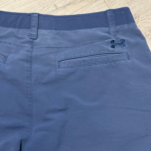Under Armour Men’s Blue Golf Shorts Size 34 Loose Fit Flat Front Active - Picture 6 of 7